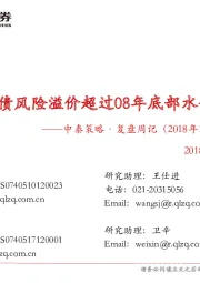 中泰策略·复盘周记（2018年10月第2周）：股债风险溢价超过08年底部水平