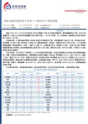 2018年三季报前瞻：各板块盈利增速趋于回落