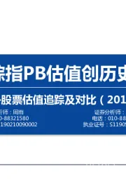 中外股票估值追踪及对比：上证综指PB估值创历史新低