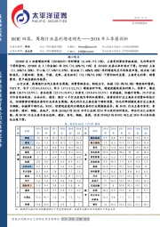 2018年三季报剖析：ROE回落，周期行业盈利增速领先