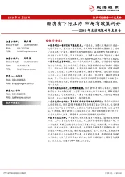 2019年度宏观策略年度报告：经济有下行压力 市场有政策利好