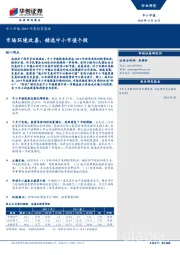 中小市值2019年度投资策略：市场环境改善，精选中小市值个股