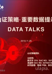 山证策略·重要数据提示：DATA TALKS