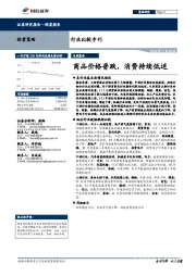 行业比较专刊：商品价格普跌，消费持续低迷