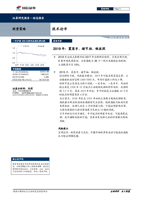 技术论市：2019年：震荡市、踏节拍、做波段