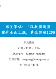 策略：中观数据周报：猪价全面上涨，黄金突破1250