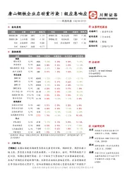 周期观察：唐山钢铁企业启动重污染I级应急响应