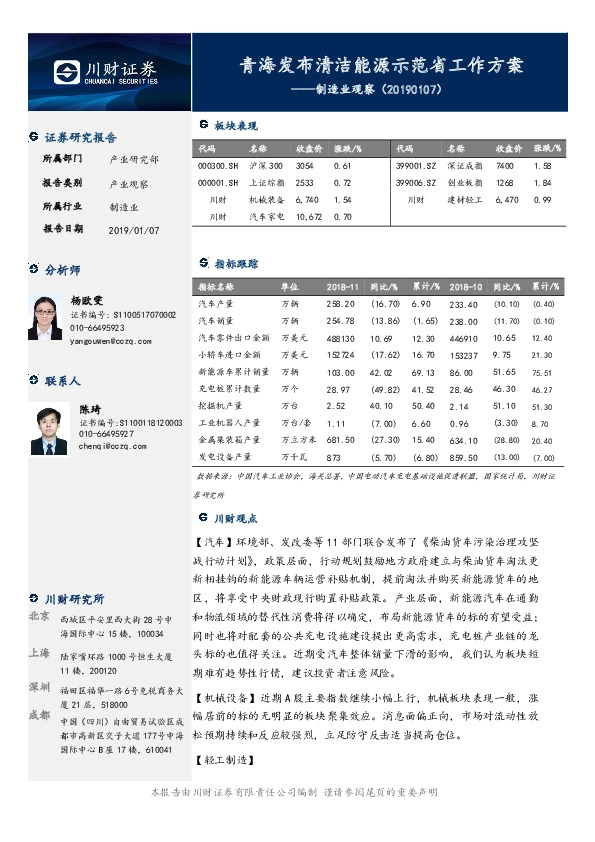 制造业观察：青海发布清洁能源示范省工作方案