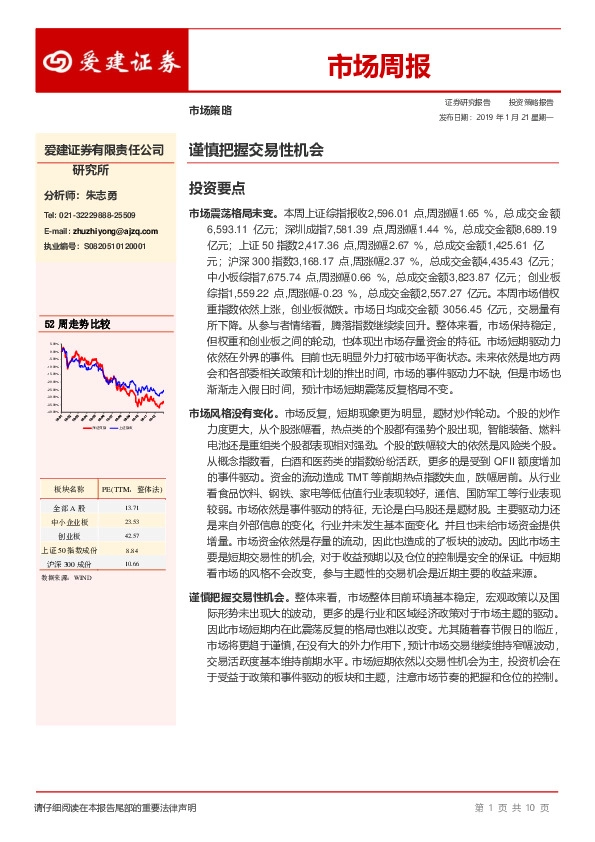 市场周报:谨慎把握交易性机会
