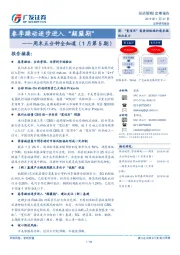 周末五分钟全知道（1月第5期）：春季躁动逐步进入“颠簸期”