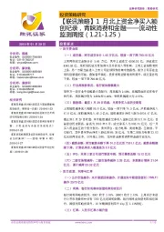 【联讯策略】流动性监测周报：1月北上资金净买入额创纪录，青睐消费和金融