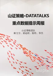 山证策略·DATATALKS重点数据提示周报