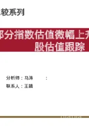 A股估值跟踪：部分指数估值微幅上升