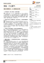 策略·行业景气:猪肉价继续回升,BDI指数低位反弹