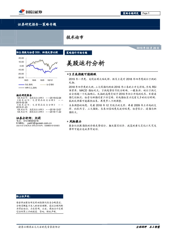 技术论市：美股运行分析