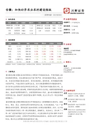 消费观察：安徽：加快补齐农业农村建设短板