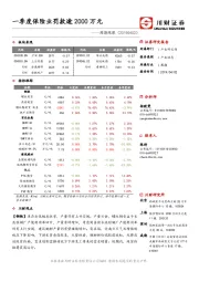 周期观察：一季度保险业罚款逾2000万元