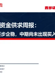 A股市场资金供求周报：短期下跌逐步企稳，中期尚未出现买入信号