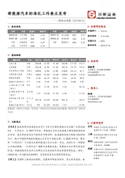 制造业观察：新能源汽车标准化工作要点发布