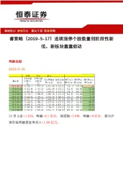 睿策略：连续涨停个股数量创阶段性新低，新板块蠢蠢欲动