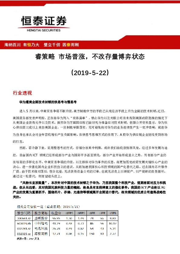 睿策略：市场普涨，不改存量博弈状态