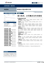 科创板公司基本情况手册:核心技术、公司概况与行业格局