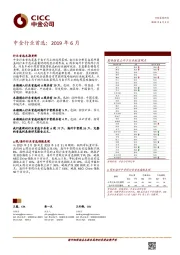 中金行业首选：2019年6月