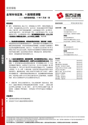 每周策略展望：19年6月第1周：全球市场反弹，A股继续调整