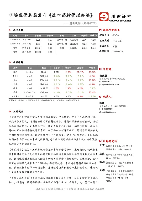 消费观察：市场监管总局发布《进口药材管理办法》