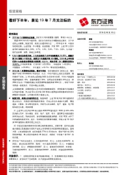 看好下半年：兼论19年7月关注标的