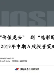 2019年中期A股投资策略：从“价值龙头”到“隐形冠军”