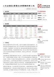消费观察：6月全国重点零售企业销售额同增3.3%