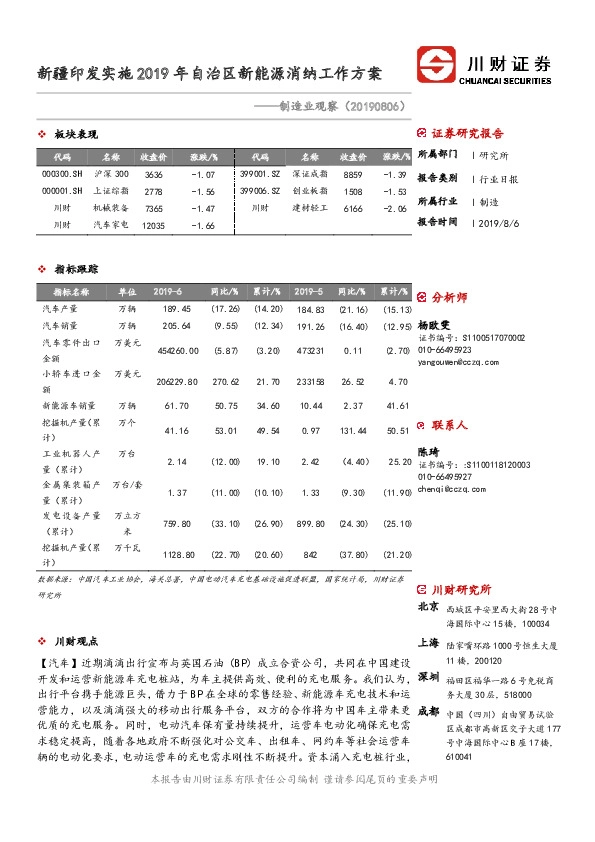 制造业观察：新疆印发实施2019年自治区新能源消纳工作方案