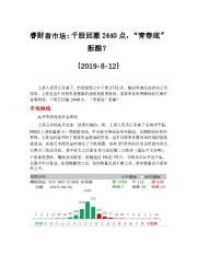 睿财看市场：千股回撤2440点，“青春底”酝酿？
