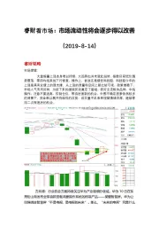 睿财看市场:市场流动性将会逐步得以改善