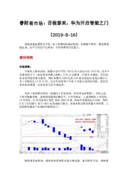 睿财看市场:否极泰来,华为开启智能之门