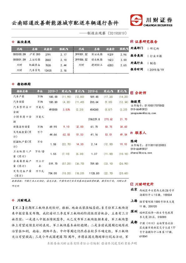 制造业观察：云南昭通改善新能源城市配送车辆通行条件