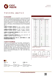 中金行业首选：2019年9月