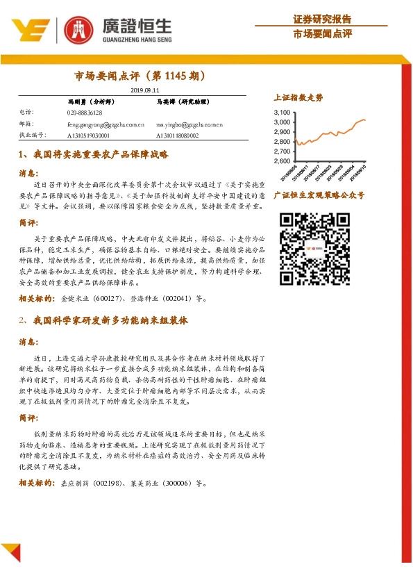 市场要闻点评（第1145期）
