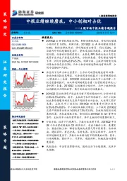 A股市场中报业绩专题报告：中报业绩继续磨底，中小创相对占优