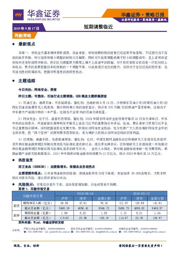 策略日报：短期调整临近