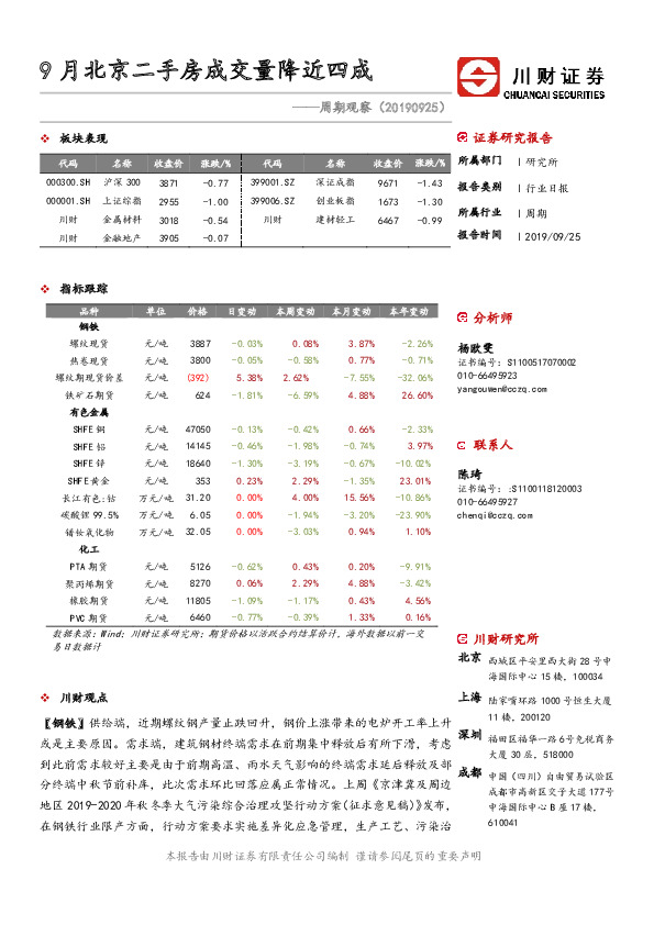 周期观察：9月北京二手房成交量降近四成
