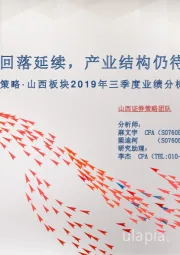 山证策略·山西板块2019年三季度业绩分析报告：业绩回落延续，产业结构仍待调整