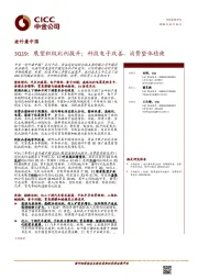 老外看中国：3Q19：展望积极比例提升；科技电子改善，消费整体稳健