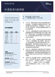 外资投资A股周报