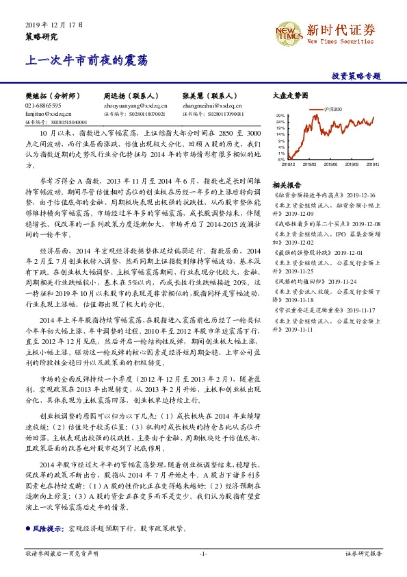 上一次牛市前夜的震荡