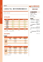收盘综述：三指单边下挫，看好市场调整后蓄能发力