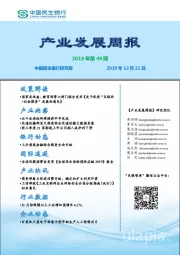 产业发展周报2019年第49期