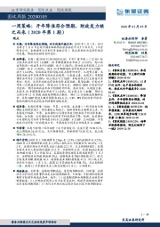 一周策略：开年降准符合预期，财政发力继之而来（2020年第1期）