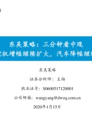 东吴策略：三分钟看中观：12月挖机增幅继续扩大，汽车降幅继续收窄